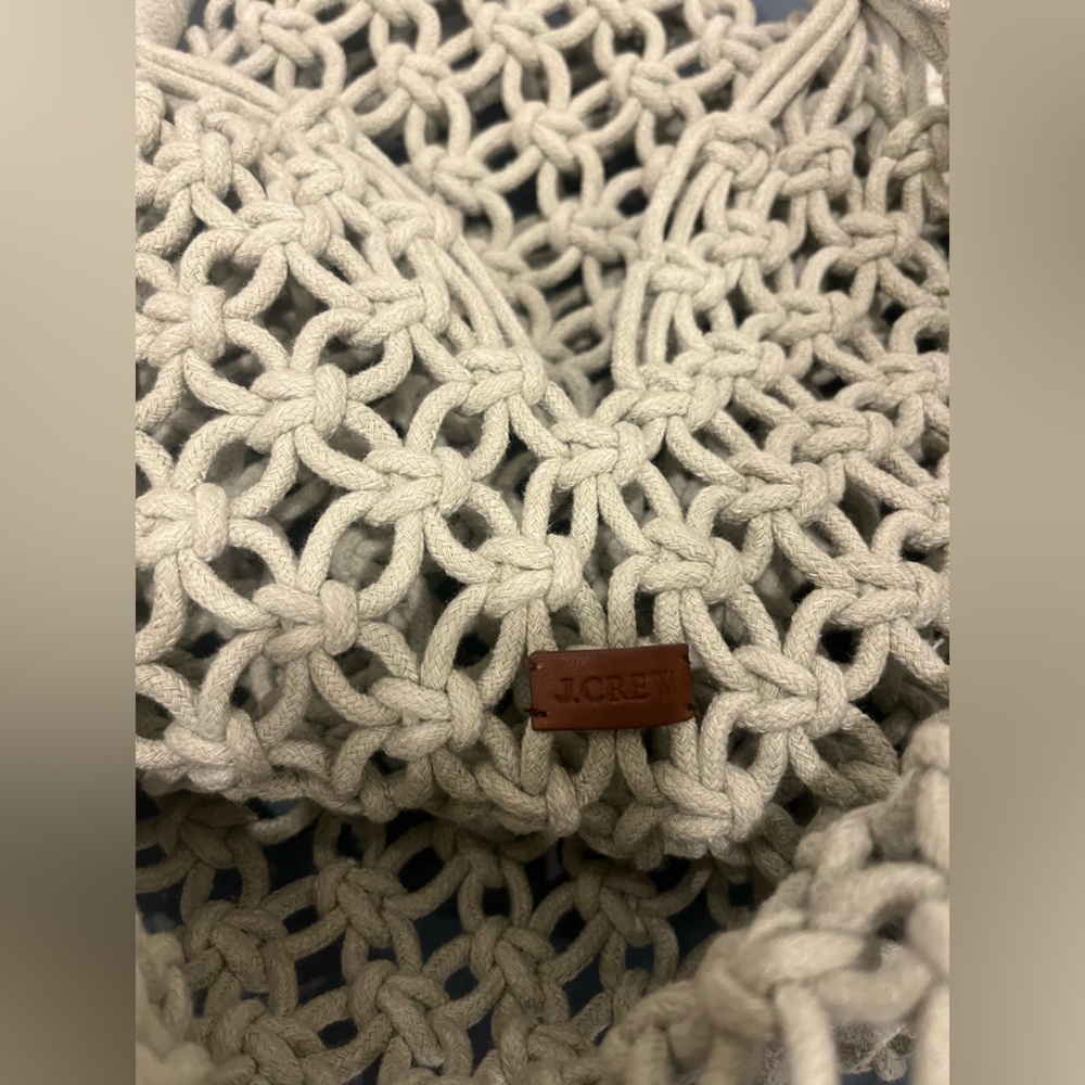 J. Crew Cadiz Hand Knotted Net Tote Bag - Picture 3 of 4